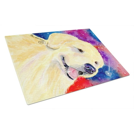

Carolines Treasures SS8753LCB Golden Retriever Glass Cutting Board Large 12H x 16W multicolor