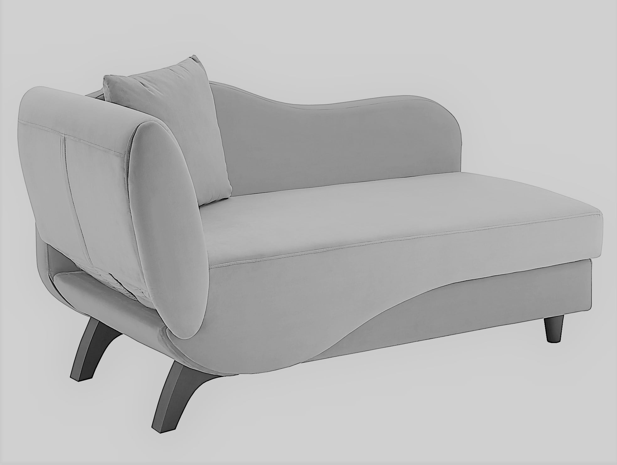 Weston Home Delaney Two-Tone Functional Chaise with 1 Pillow and Storage, Peach Pink