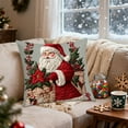 thumbnail image 4 of FastXmas 17.7x7.7" Christmas Style Pillow Covers Decoration,Santa Cottage Printing Pattern Pillow Case Ornament,Throw Pillow Cover for Sofa Couch, Indoor Outdoor Winter Xmas Holiday Party, 4 of 6