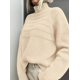 thumbnail image 3 of Suéter PRETTYGARDEN Otoño 2025 Tejido Grueso Pulóver XL Beige, 3 of 6