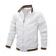 thumbnail image 1 of Chaqueta de hombre con cuello alto de moda casual a rayas., 1 of 3