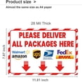 thumbnail image 7 of Delivery Sign for Packages Please Deliver All Packages Here Arrows - Delivery Instructions for Outdoor Use, 8x12 Inch, 7 of 7