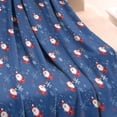thumbnail image 3 of Blue Christmas Santa and Snowflake Pattern Blanket,Comfortable Soft Flannel Throw Blanket,All Season,Warm Lightweight Blankets for Sofa Bed Couch Living Room Chair,30"x40", 3 of 4