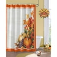 thumbnail image 2 of Fall Harvest Shower Curtain Set ，Waterproof Fabric Shower Curtains Pumpkins Grape Maple Leaves Orange Border Shower Curtains for Bathroom,Bathroom Decor 72"x72", 2 of 7