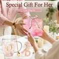 thumbnail image 3 of Gifts for Women Glass Coffee Mugs Unique Birthday Gift for Her Ladies Espresso Tea Cups Personalised Friendship Gifts Cute Double Walled Glass Mugs Xmas Christmas Stocking Fillers Presents for Women, 3 of 13