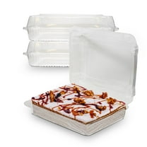 MT Products Clear Deep OPS Clamshell Take Out Containers 10.5" x 8.37" x 2.87" - Plastic Dessert Containers with Lids - Pack of 20