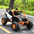 thumbnail image 3 of Costway 12V Electric Kids Ride-On Car 2-Seater SUV Off-Road UTV w/ Remote White, 3 of 10