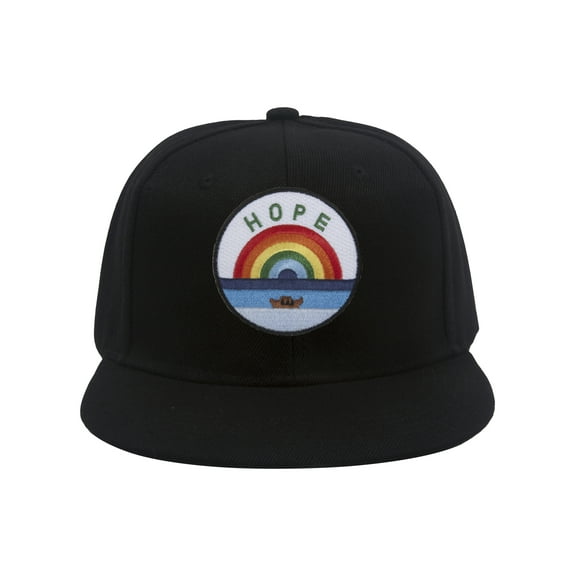 Top Headwear  Hope with Rainbow Patch Snapback Cap - Black