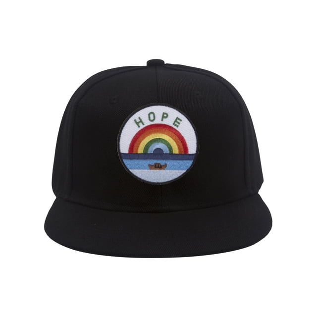 Top Headwear Hope with Rainbow Patch Snapback Cap - Black