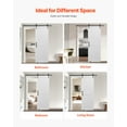 thumbnail image 6 of VEVOR Sliding Barn Door, 30 x 84 inch, High-Strength MDF Panel, Barn Door with Hardware Kit, Water-Proof PVC Surface, Easy to Install, H-Frame, Smoothly and Quietly Sliding for Living Room, Bathroom, 6 of 9