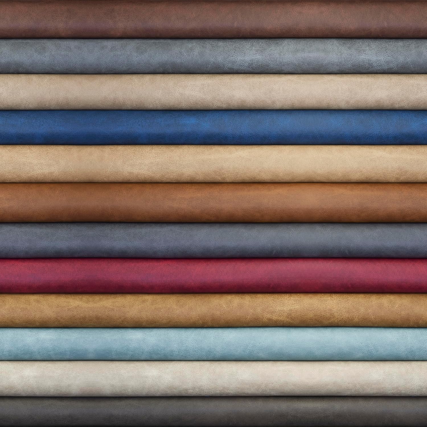 Faux Leather Fabric, Thick Durable Synthetic Repholstery Leather Vinyl, Soft Touch Distressed DIY and Craft Material - Cut by The Yard (Chaps)