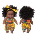 thumbnail image 2 of Reborn Black Baby Doll Muñeca de vinilo de silicona completa con cabello rizado (amarillo en general) Ehuebsd libre de BPA, 2 of 8