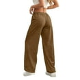 thumbnail image 5 of Baggy Sweatpants, Audhol Womens Wide Leg Sweatpants Elastic Waist Baggy Sweatpants Comfy Soft Active Casual Loose Pants Sweatpants for Women Brown, L, 5 of 6