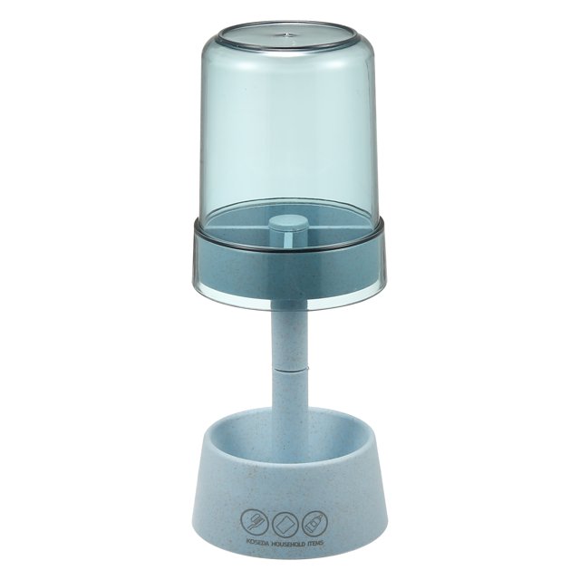 Soporte para cepillos de dientes con tapa con 3 ranuras PP para baño para pasta de dientes 1 pieza azul 8.66''x2.99''