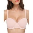 thumbnail image 5 of Wingslove Women's Strapless Push Up Bra Plus Size Full Figure Underwire Multiway Contour Bra,Pink 34B, 5 of 7