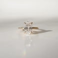 thumbnail image 3 of Diiro Oval Cut Moissanite Diamond Ring, Solitaire Engagement Ring for Women, 10K Vermeil Yellow Gold Ring, Classic 4 Prong Setting Proposal Ring, 3 of 8