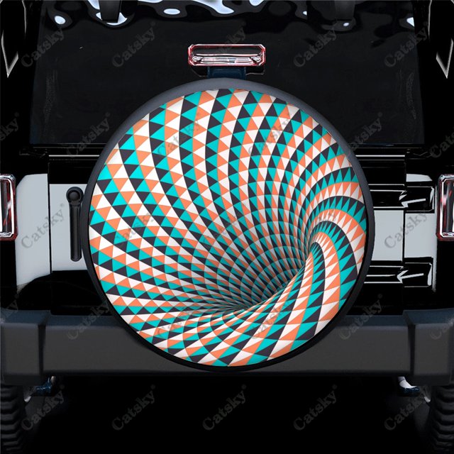 3D Colorful Depth Print Spare Tire Cover Waterproof Tire Wheel Protector for Car Truck SUV Camper Trailer Rv