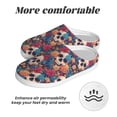 thumbnail image 6 of Lsque colorful Skull rose Pattern Womens Comfort Cotton on Scuff With Memory Foam and Anti-skid Sole Slipper-37/38, 6 of 7