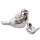 thumbnail image 5 of 2 juegos de pájaros de cerámica esmaltados en plata, estatua de pájaro de , decoración para hogar, Mini adornos de pájaro, 5 of 9