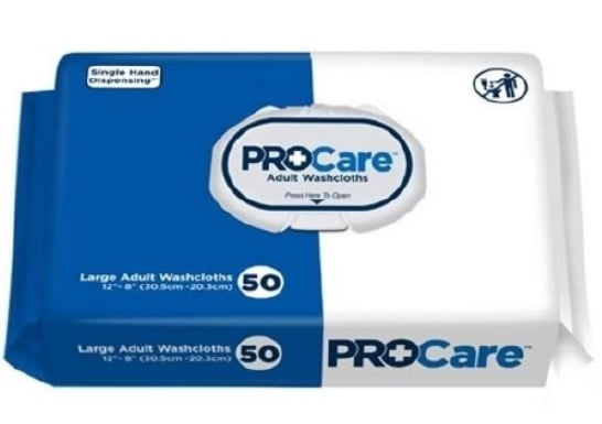 Procare CRW-096 Adult Washcloth. Pack of 96