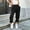 Black, variant on UTTOASFAY for Women Pants Thin Fashion Casual Pocket High Waist Sweatpants for Women Pants Trousers White 10(Xl)