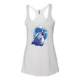 thumbnail image 2 of Wild Bobby, Wolf Howling at the Moon | Womens Animal Lover Premium Tri-Blend Racerback Tank Top, Heather White, Small, 2 of 3