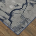 thumbnail image 4 of HomeRoots 511899 7 x 10 ft. Blue Gray & Ivory Abstract Power Loom Stain Resistant Rectangle Area Rug, 4 of 10