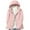 Pink, variant on BRGZLK Women Warm Removable Hooded Jacket Long Sleeves Winter Coat Outerwear Windproof Quilted Coat with Pockets Extra Large Size White Duck Down Warm Jacket
