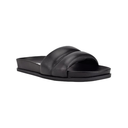

Calvin Klein Womens Inira Leather Slip On Footbed Sandals