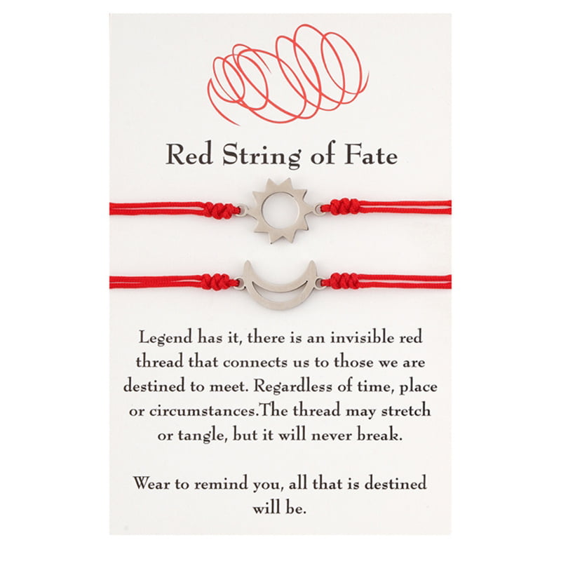 Red String of Fate His and Hers Matching Couple Bracelet
