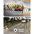 thumbnail image 6 of 61" H×122" W Double Foldable Aluminum Security Gate - Black Portable Safety Barrier with 360° Casters, Retractable Expandable Fence for Driveway & Public Area, 6 of 7
