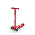 thumbnail image 3 of Micro Kickboard - Maxi Deluxe LED - Trottinette à Trois Roues, Direction par Inclinaison, Conçue en Suisse pour Enfants avec Roues Lumineuses Activées par le Mouvement pour 5-12 Ans (Rouge), 3 of 5