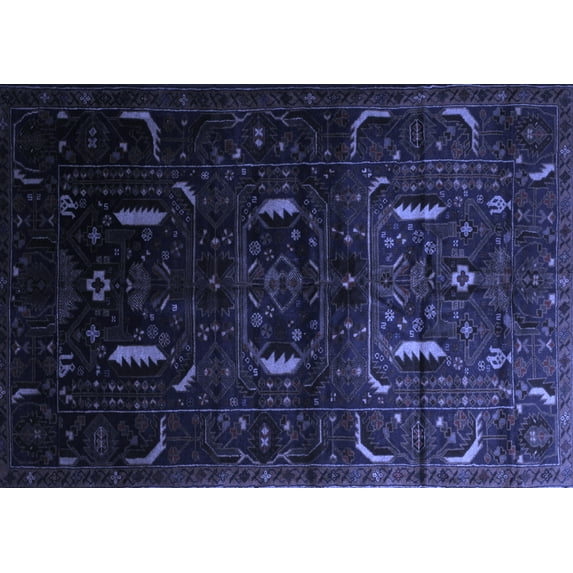 Ahgly Company Indoor Rectangle Persian Blue Traditional Area Rugs, 2' x 4'