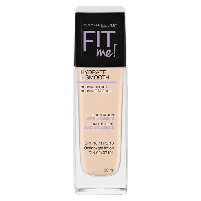 Maybelline New York Fit Me®, Hydrate + Smooth Liquid Foundation, 30 ML