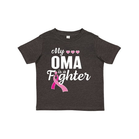 

Inktastic Breast Cancer Awareness My Oma is a Fighter Gift Toddler Boy or Toddler Girl T-Shirt