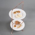thumbnail image 2 of Creative Home Renaissance 3 Tier Dinner Plate Rack Party Food Server, 20" H, Copper Plated, 2 of 3