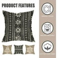 thumbnail image 3 of Boho Winter Snowflake Decorative Throw Pillow Covers 18 x 18 Set of 4, Bohemian Brown Abstract Christmas Tree Porch Patio Outdoor Pillowcase, Farmhouse Rustic Sofa Cushion Case Home Decor, 3 of 6