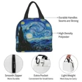 thumbnail image 6 of Van Gogh Starry Night Insulated Lunch Tote Bag for Women School Portable Thermal Cooler Almond Blossoms Flowers Art Lunch Box 4 22x20x10cm 9x8x4in, 6 of 6