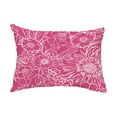 thumbnail image 1 of Simply Daisy, 14" x 20" Zentangle 4 Pink Floral Decorative Outdoor Pillow, 1 of 1