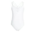 thumbnail image 2 of Ballet Leotards for Teens Classic Spaghetti Strap Girls White Dance Leotard Kids Ballet Outfit Leotards for Girls 6-7 Years, 2 of 8