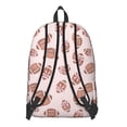 thumbnail image 3 of Football Bow Pink Pattern Backpack for School, Cute School Bag with Adjustable Shoulder Straps and Padded Back, 15.7"x11.8"x5.5", 3 of 4