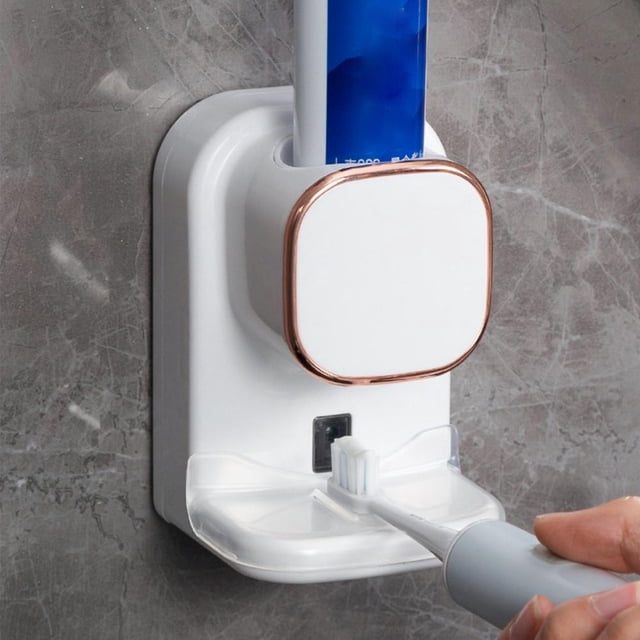 Feltree Automatic Toothpaste Dispenser, Auto Toothpaste Dispenser with Sensor for Adults/Family, Bathroom Wall Mounted Toothpaste Pump, Toothpaste