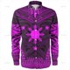 thumbnail image 1 of Camisas de manga larga con estampado de emblema étnico filipino en 3D vintage de tamaño pequeño para hombre, blusas con estampados tribales filipinos, 1 of 6