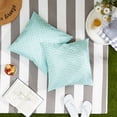 thumbnail image 2 of Aqua Blue Diamond Outdoor 100 percent Polyester Pillow Cover 18x18 (Set of 2), 2 of 3