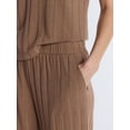thumbnail image 3 of Lissome Women's Rib Knit Top and Pants Pajama Set, 2-Piece, Sizes S-3X, 3 of 4