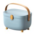 thumbnail image 2 of Medicine Storage Box, Oval Medicine Box Organizer Storage, Medication Storage with Portable Handle, First Aid Safe Medication Storage Box for Family, Double Layer Multicompartment, 2 of 7