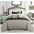 thumbnail image 1 of Chic Home CS8141-US Lior Comforter Set, Queen Brown - 10 Piece, 1 of 1