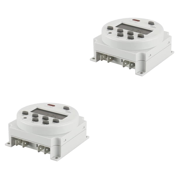 Seitruly Contadores Durabilidad 1 min a 168 horas Interruptor de tiempo de bajo consumo programable multifuncional Temporizador de diseño 220V 2piezas