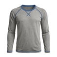 thumbnail image 4 of Cmfcve Men's Crew Neck Raglan Long Sleeve Tops Casual Loose Fit Athletic T-Shirt Fall Workout Running Pullover Shirts, 4 of 7