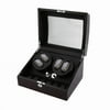 Quiet Automatic Rotation 4+6 Watch Winder Case Display Box Luxury Storage Holder Organizer Case Perfect Gift